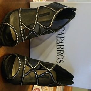 Women's size 7.5 black/diamond 3inch dress heal